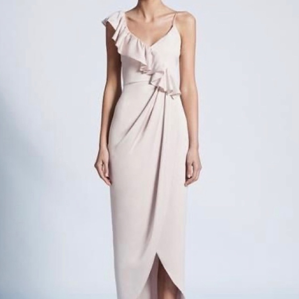Shona Joy asymmetrical cream dress